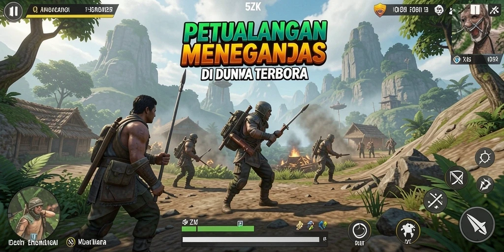 Tampilan gameplay 5ZK yang menawan dan penuh petualangan.