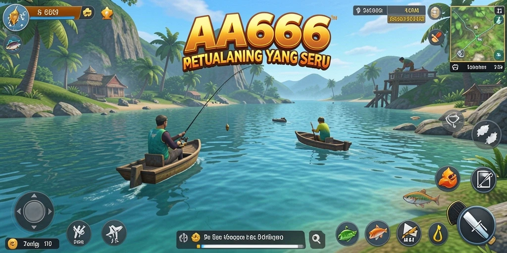 Screenshot gameplay AA666 yang menampilkan pengalaman memancing yang seru.