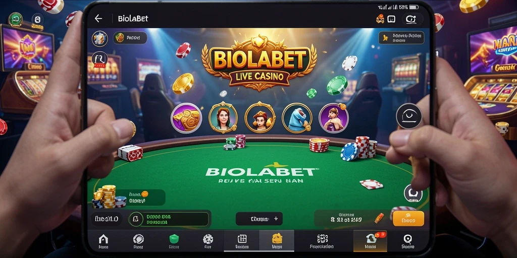 Screenshot gameplay Live Casino BIOLABET yang menampilkan dealer langsung.