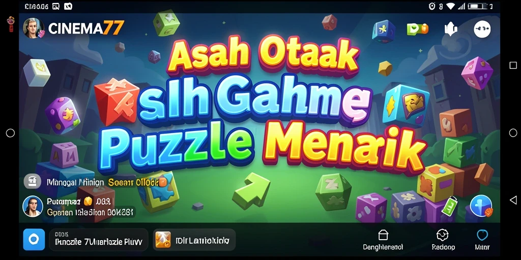Tangkapan layar CINEMA77 menunjukkan tantangan puzzle yang menarik.