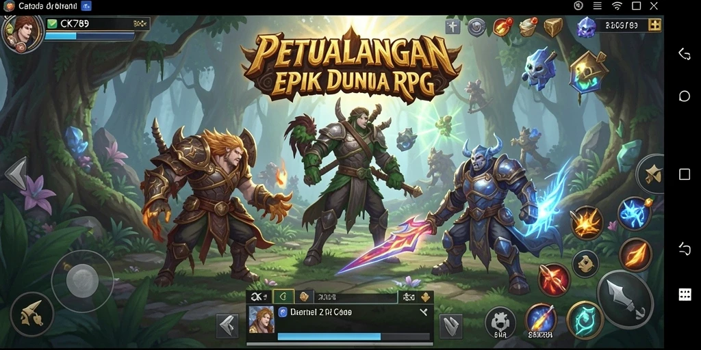Screenshot CK789 menampilkan aksi seru dalam pertarungan RPG