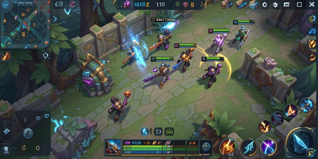 Screenshot EPICTOTO menampilkan aksi pertempuran seru dalam game MOBA.