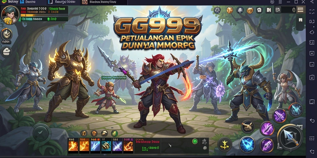 Tampilan menakjubkan dari gameplay GG999 di dunia MMORPG.