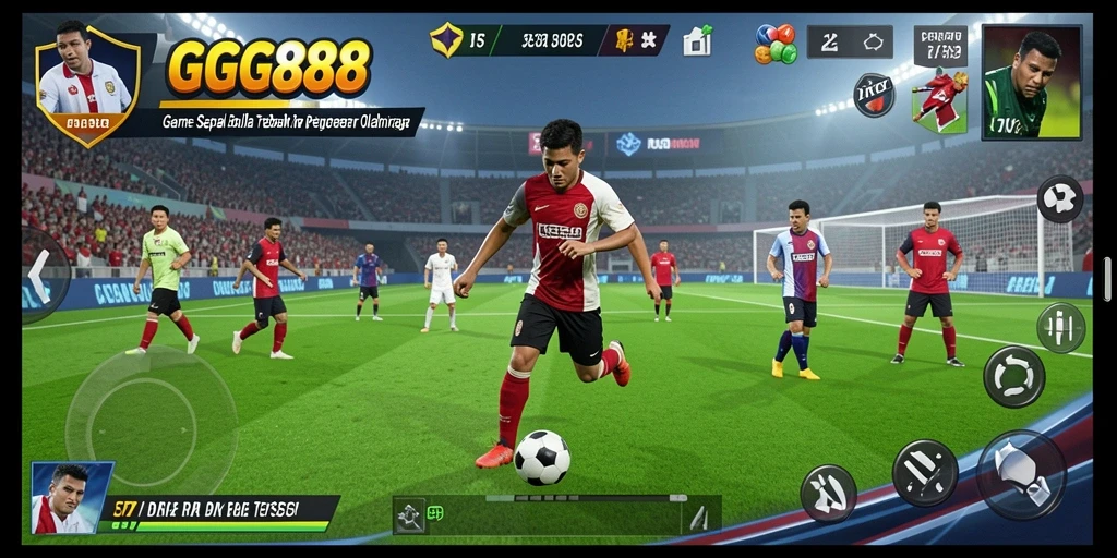 Screenshot gameplay GGG888 menunjukkan aksi seru di lapangan.