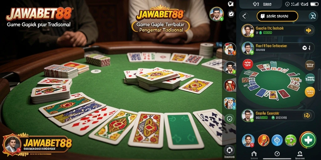 Tampilan gameplay seru dari JAWABET88 yang menampilkan momen permainan Gaple.