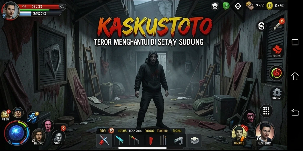 Screenshot KASKUSTOTO menampilkan gameplay yang menegangkan dan atmosfer horor yang kental.