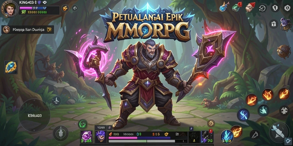 Tampilan seru gameplay MMORPG KING403 dengan petualangan yang mendebarkan.