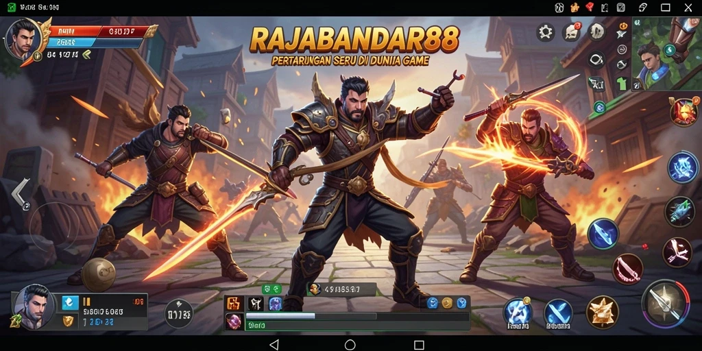 Tampilan aksi seru dari gameplay RAJABANDAR88 yang mendebarkan.