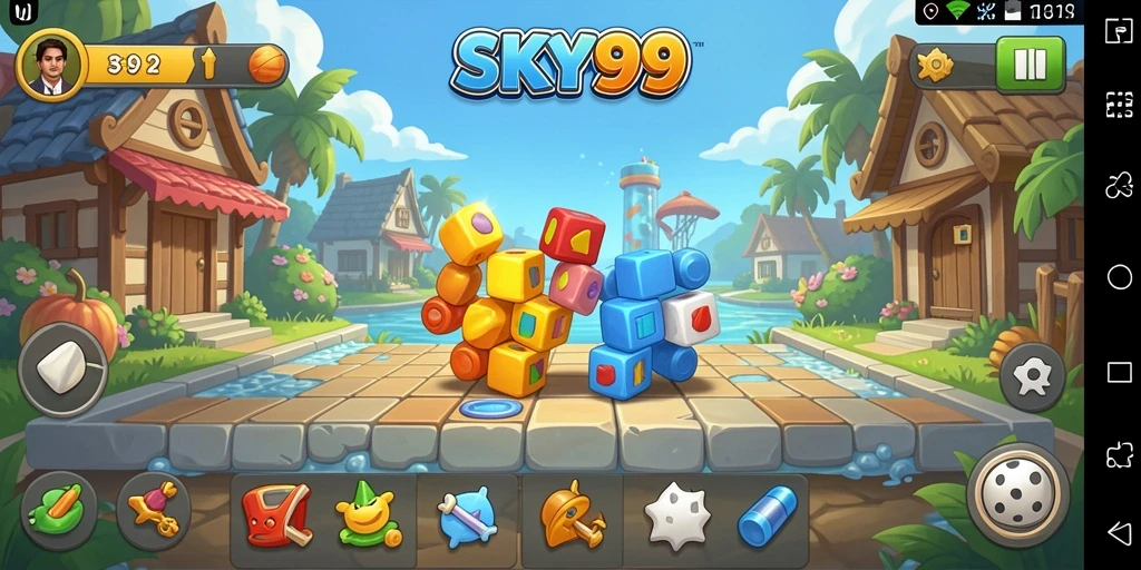 Tampilan gameplay seru dari SKY99 dengan level puzzle yang menantang.