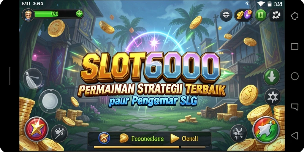 Tangkapan layar menampilkan gameplay menegangkan dari SLOT6000.