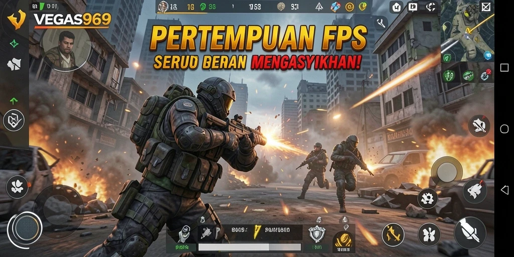 Gameplay seru dengan aksi menembak mendebarkan di VEGAS969.